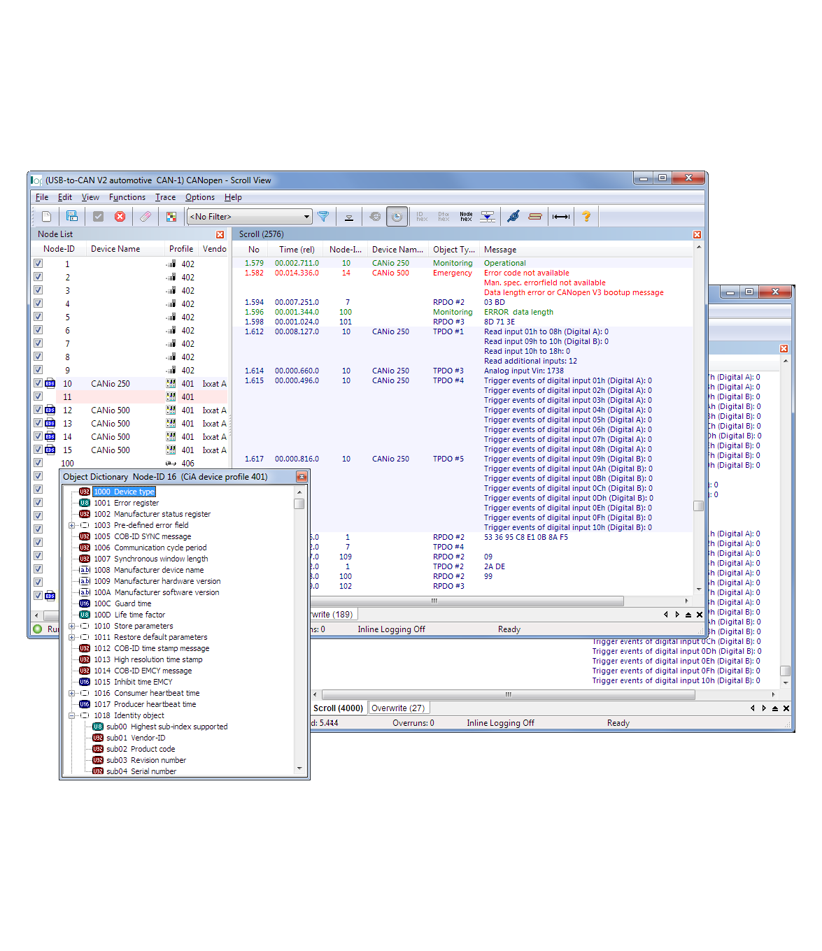 canAnalyser 3 - CANopen